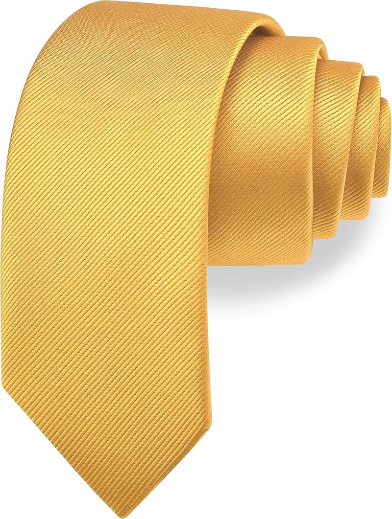 Branduce 2.4"（6cm） Solid Pure Color Skinny Tie Plain Slim Necktie for Men - Image 1